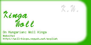 kinga woll business card